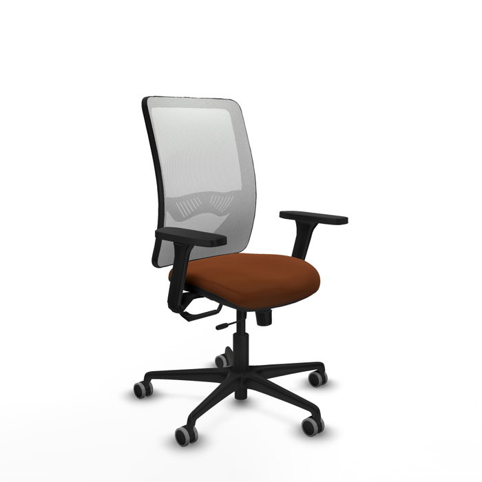 PIQUERAS Y CRESPO Silla de oficina Zulema con mecanismo Sincro/Traslack Marrón y Blanco PIQUERAS Y CRESPO Silla de oficina Zulema con mecanismo Sincro/Traslack Marrón y Blanco