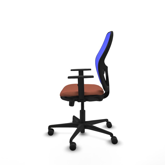 PIQUERAS Y CRESPO Silla de oficina Jorquera con mecanismo Sincro/Traslack, Tela Marrón y Malla Azul PIQUERAS Y CRESPO Silla de oficina Jorquera con mecanismo Sincro/Traslack, Tela Marrón y Malla Azul