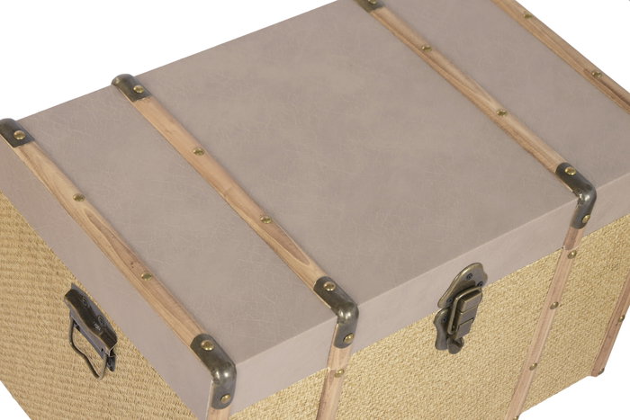 DKD Home Decor Baul Alpino Marron Natural 35 x 33 x 56 cm Set de 3