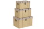 DKD Home Decor Baul Alpino Marron Natural 35 x 33 x 56 cm Set de 3