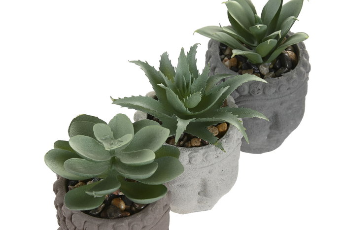 DKD Home Decor Planta Cemento Buda Surtida