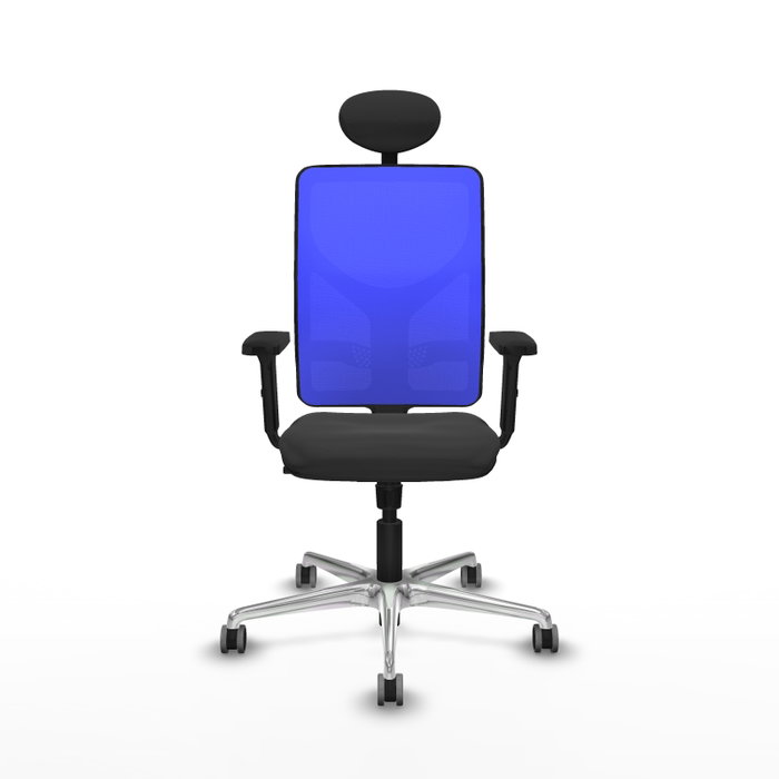 PIQUERAS Y CRESPO Silla de oficina Motilla Gris oscuro/Azul con mecanismo Sincro