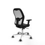 PIQUERAS Y CRESPO Silla de oficina Jorquera con Mecanismo Sincro, Gris oscuro y Blanco
