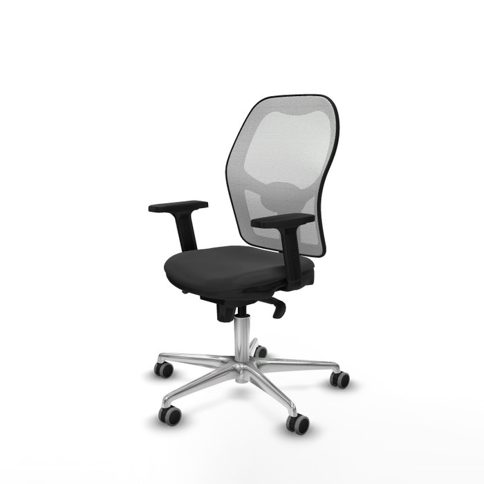 PIQUERAS Y CRESPO Silla de oficina Jorquera con Mecanismo Sincro, Gris oscuro y Blanco