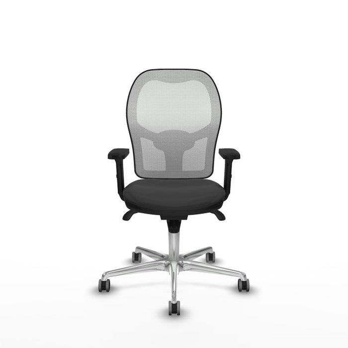 PIQUERAS Y CRESPO Silla de oficina Jorquera con Mecanismo Sincro, Gris oscuro y Blanco