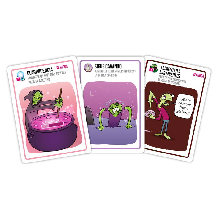 Asmodee Juego Zombie Kittens Ekiek10Es, Juego de Cartas Independiente y Compatible con Exploding Kittens