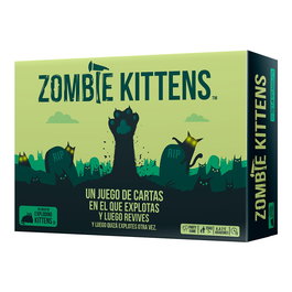 Asmodee Juego Zombie Kittens Ekiek10Es, Juego de Cartas Independiente y Compatible con Exploding Kittens