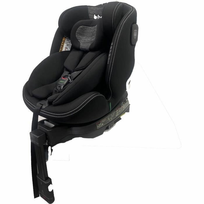 Bbgo Blissrider Silla de Coche Giratoria i-Size 40-150 cm Negro y Gris Piel Sintética