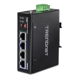 TRENDnet TI-IG290 Inyector PoE Industrial 95W, 2 Puertos RJ-45 2.5G, Fuente de Alimentación 96W PoE++ (802.3bt), Rango de Temperatura -40 a 75°C, Color Negro