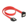 DeLOCK 83978 Cable SATA 6 Gb/s recto a angulado hacia abajo 30 cm Rojo