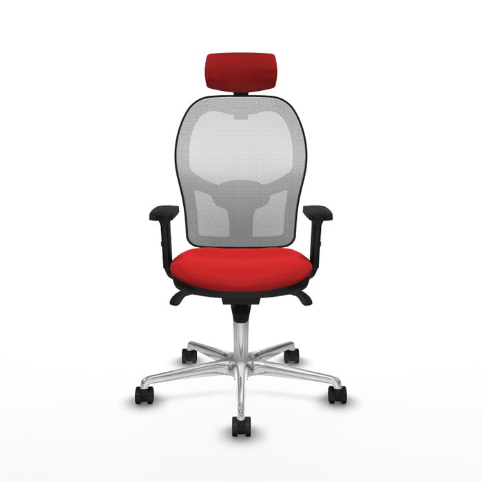 PIQUERAS Y CRESPO Silla de oficina Jorquera con Mecanismo Sincro Rojo y Blanco