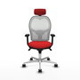 PIQUERAS Y CRESPO Silla de oficina Jorquera con Mecanismo Sincro Rojo y Blanco
