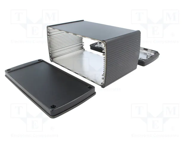 BOPLA Carcasa de Aluminio ALUBOS con Panel Negro