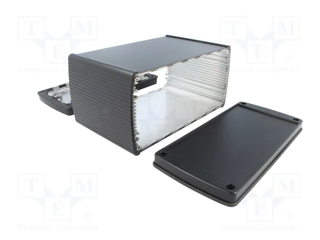 BOPLA Carcasa de Aluminio ALUBOS con Panel Negro