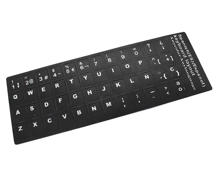 Generico Pegatina para Teclado Idioma Español Castellano Negro Generico Pegatina para Teclado Idioma Español Castellano Negro