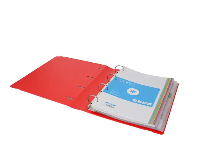 Antartik Carpeta con recambio A4 Rojo Foam 4 anillas 35mm