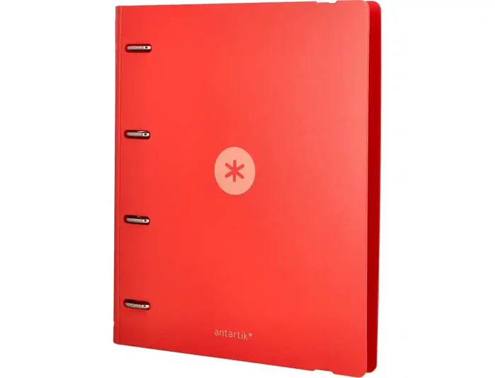 Antartik Carpeta con recambio A4 Rojo Foam 4 anillas 35mm
