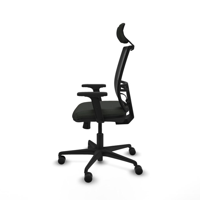 PIQUERAS Y CRESPO Silla de oficina Yunquera con mecanismo Sincro/Traslack, Negro