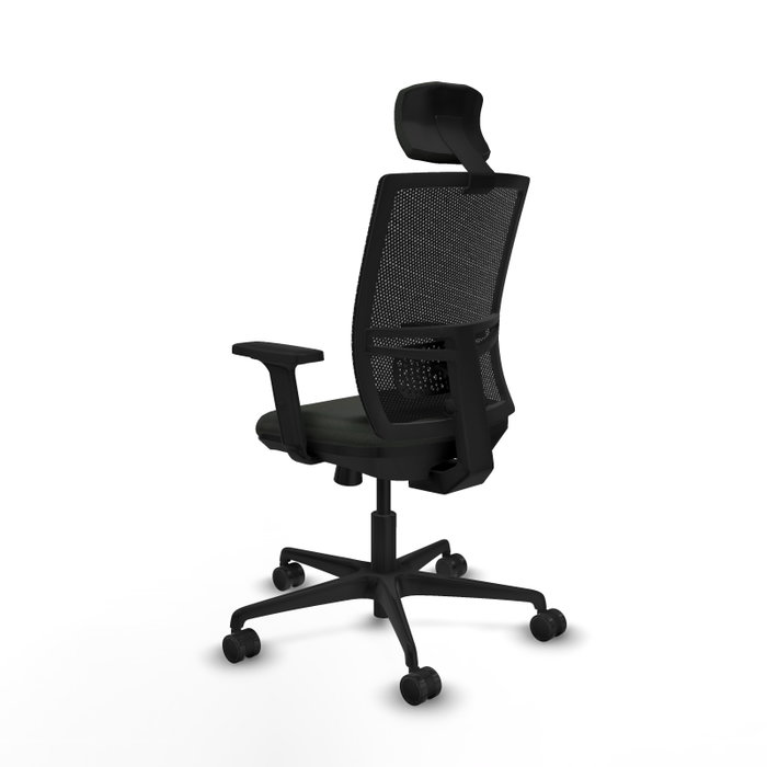PIQUERAS Y CRESPO Silla de oficina Yunquera con mecanismo Sincro/Traslack, Negro