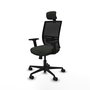 PIQUERAS Y CRESPO Silla de oficina Yunquera con mecanismo Sincro/Traslack, Negro