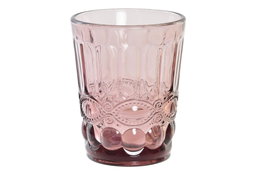 DKD Home Decor Vaso de Cristal Rosa con Relieve Classic Garbo 240ml