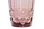 DKD Home Decor Vaso de Cristal Rosa con Relieve Classic Garbo 240ml