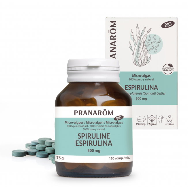 PRANAROM Espirulina micro algas 150 comp. BIO VEGAN