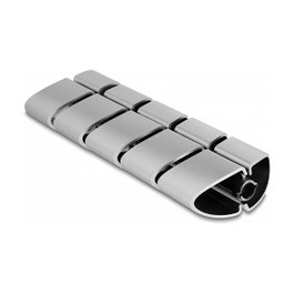 DeLOCK Elemento de montaje para canaleta de cables 75 x 45 mm, 5 piezas, plata