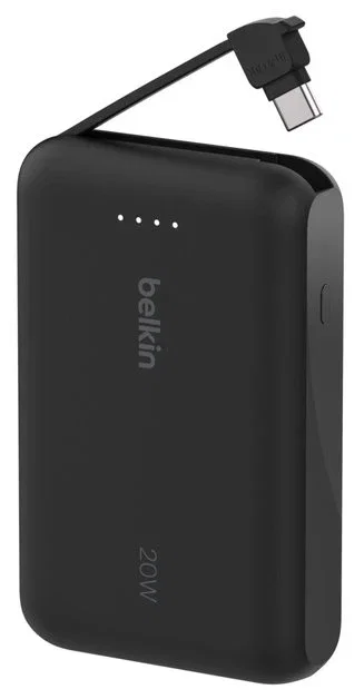 Belkin BPB021HQBK Batería Externa 10000 mAh Negro con Cable USB-C Integrado