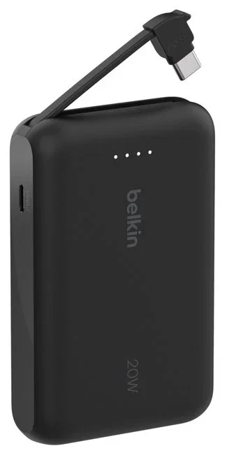 Belkin BPB021HQBK Batería Externa 10000 mAh Negro con Cable USB-C Integrado