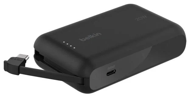 Belkin BPB021HQBK Batería Externa 10000 mAh con Cable USB-C Integrado Negro Belkin BPB021HQBK Batería Externa 10000 mAh con Cable USB-C Integrado Negro