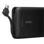 Belkin BPB021HQBK Batería Externa 10000 mAh Negro con Cable USB-C Integrado
