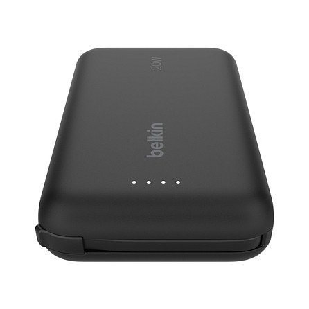 Belkin BPB021HQBK Batería Externa 10000 mAh Negro con Cable USB-C Integrado