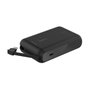 Belkin BPB021HQBK Batería Externa 10000 mAh Negro con Cable USB-C Integrado