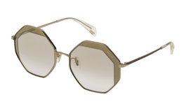 Police SPL837W538FFD Gafas de sol doradas con cristal gris