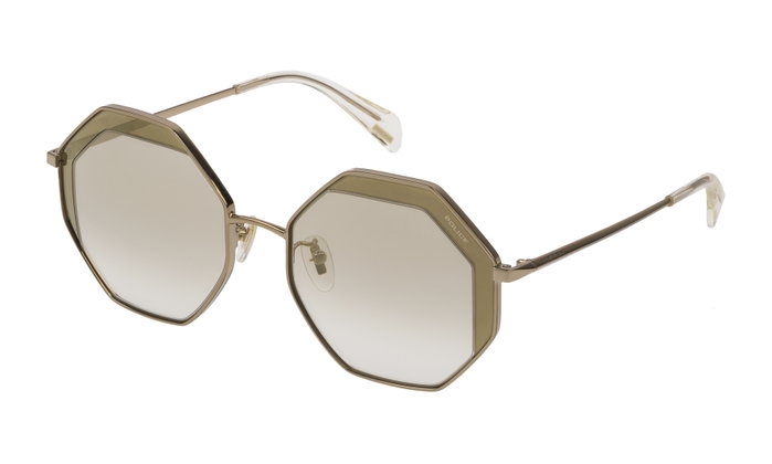Police SPL837W538FFD Gafas de sol doradas con cristal gris Police SPL837W538FFD Gafas de sol doradas con cristal gris