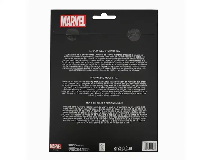 Wondee Alfombrilla para ratón ergonómica Marvel Comics con reposamuñecas de gel