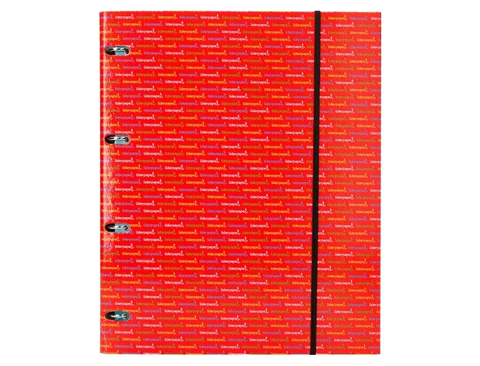 Liderpapel Carpeta con Recambio A4, Cuadro 5mm, Forrada, 4 Anillas de 20mm, 120 Hojas de 80g/m², Colores Surtidos