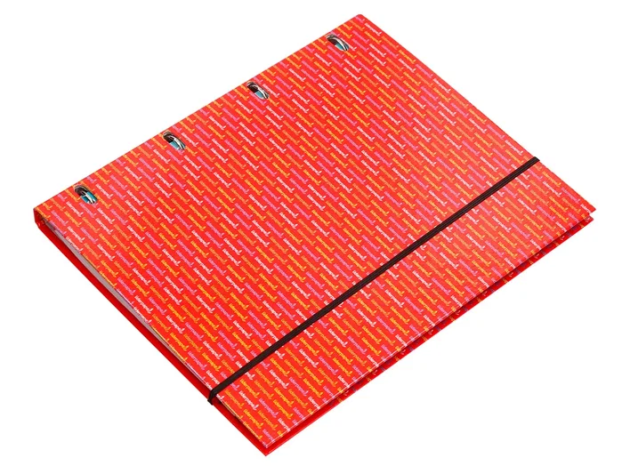 Liderpapel Carpeta con Recambio A4, Cuadro 5mm, Forrada, 4 Anillas de 20mm, 120 Hojas de 80g/m², Colores Surtidos
