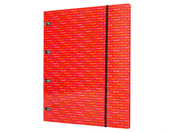 Liderpapel Carpeta con Recambio A4, Cuadro 5mm, Forrada, 4 Anillas de 20mm, 120 Hojas de 80g/m², Colores Surtidos