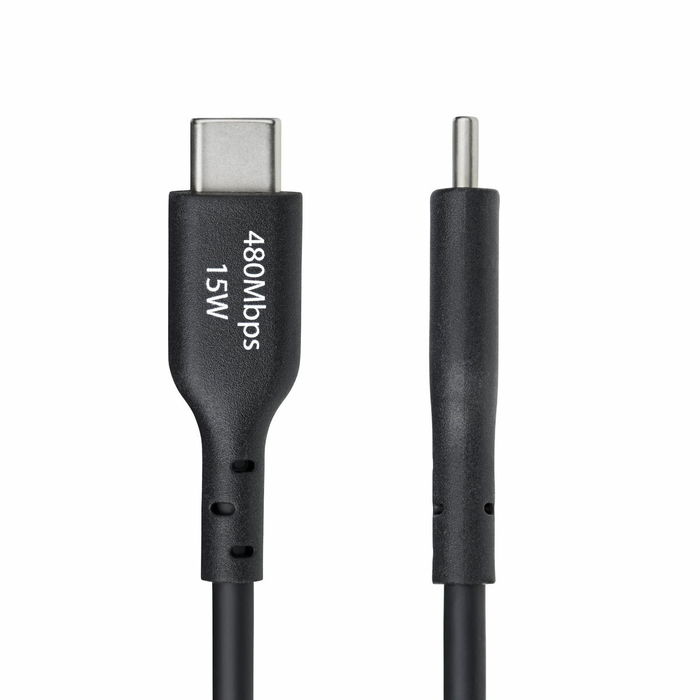 Cable USB Startech USB2AC2MNC Negro 2 m