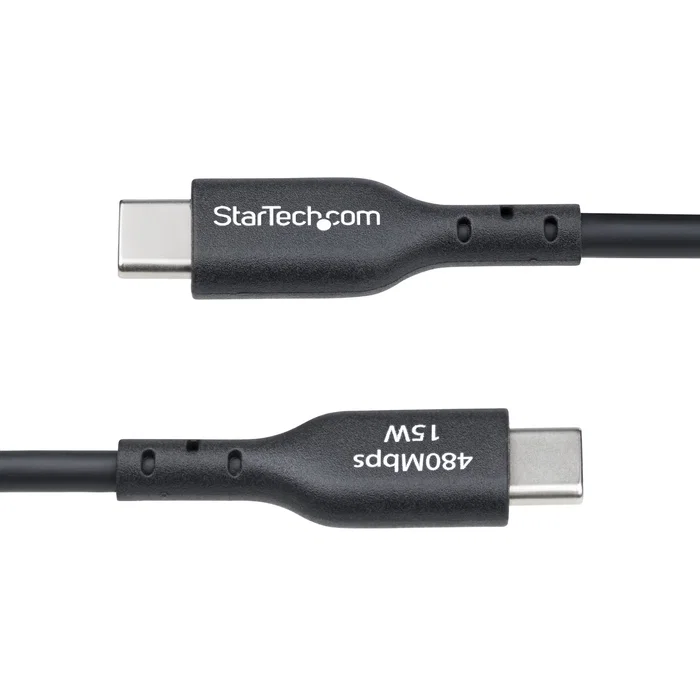 StarTech.com Cable de carga USB-A a USB-C de 2m, Negro