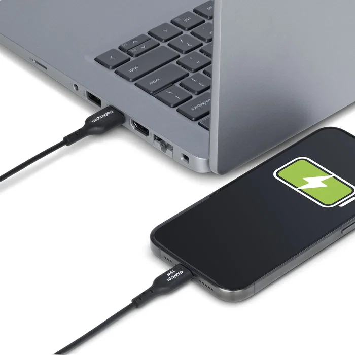 StarTech.com Cable de carga USB-A a USB-C de 2m, Negro