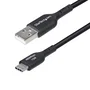 StarTech.com Cable USB-A a USB-C 2m USB2AC2MNC - Carga Rápida 15W/3A USB 2.0 - Compatible con iPhone 15, Samsung Galaxy, iPad Pro, MacBook, Negro