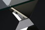 DKD Home Decor Mesa de Centro de Cristal Templado y MDF Negro
