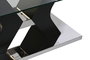 DKD Home Decor Mesa de Centro de Cristal Templado y MDF Negro
