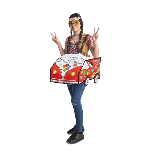 My Other Me Disfraz Adulto Furgoneta Hippie a Hombros Talla Única Multicolor