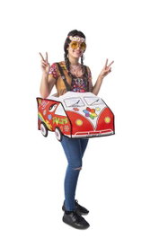 My Other Me Disfraz Adulto Furgoneta Hippie a Hombros Talla Única