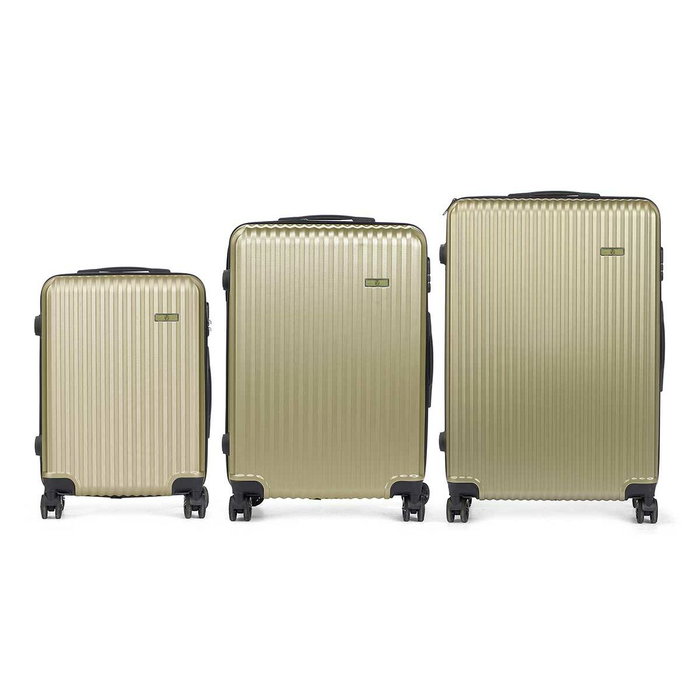 Arte Regal Set de 3 Maletas Liston ABS Verde Arte Regal Set de 3 Maletas Liston ABS Verde