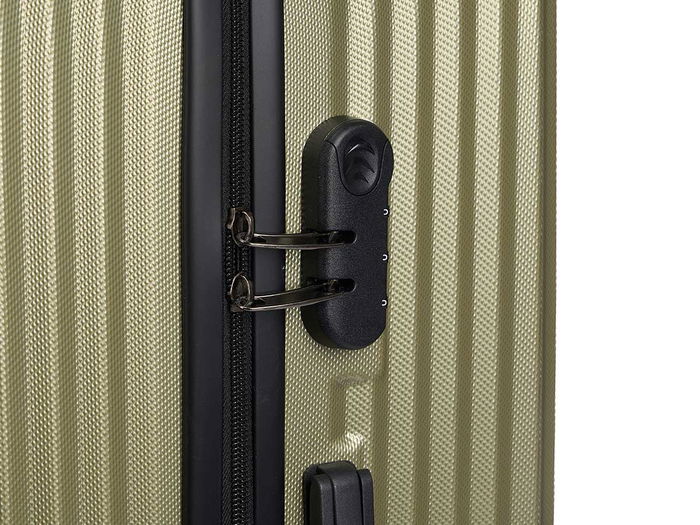 Arte Regal Set 3 Maleta Liston ABS Verde 49x76x30 cm